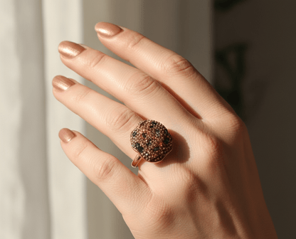 Crystal Dome Cocktail Ring