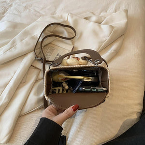 Floral Woven Straw Handbag for Women